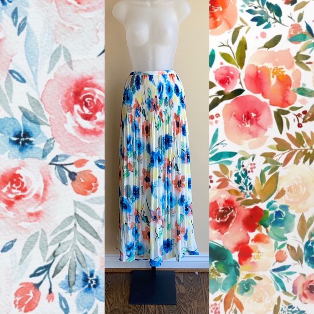 Buffalo David Bitton Watercolor Maxi Skirt